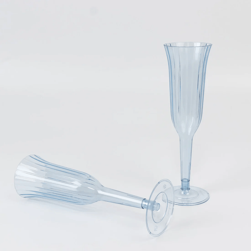 24 pack 6 oz Disposable Plastic Champagne Flute Glasses