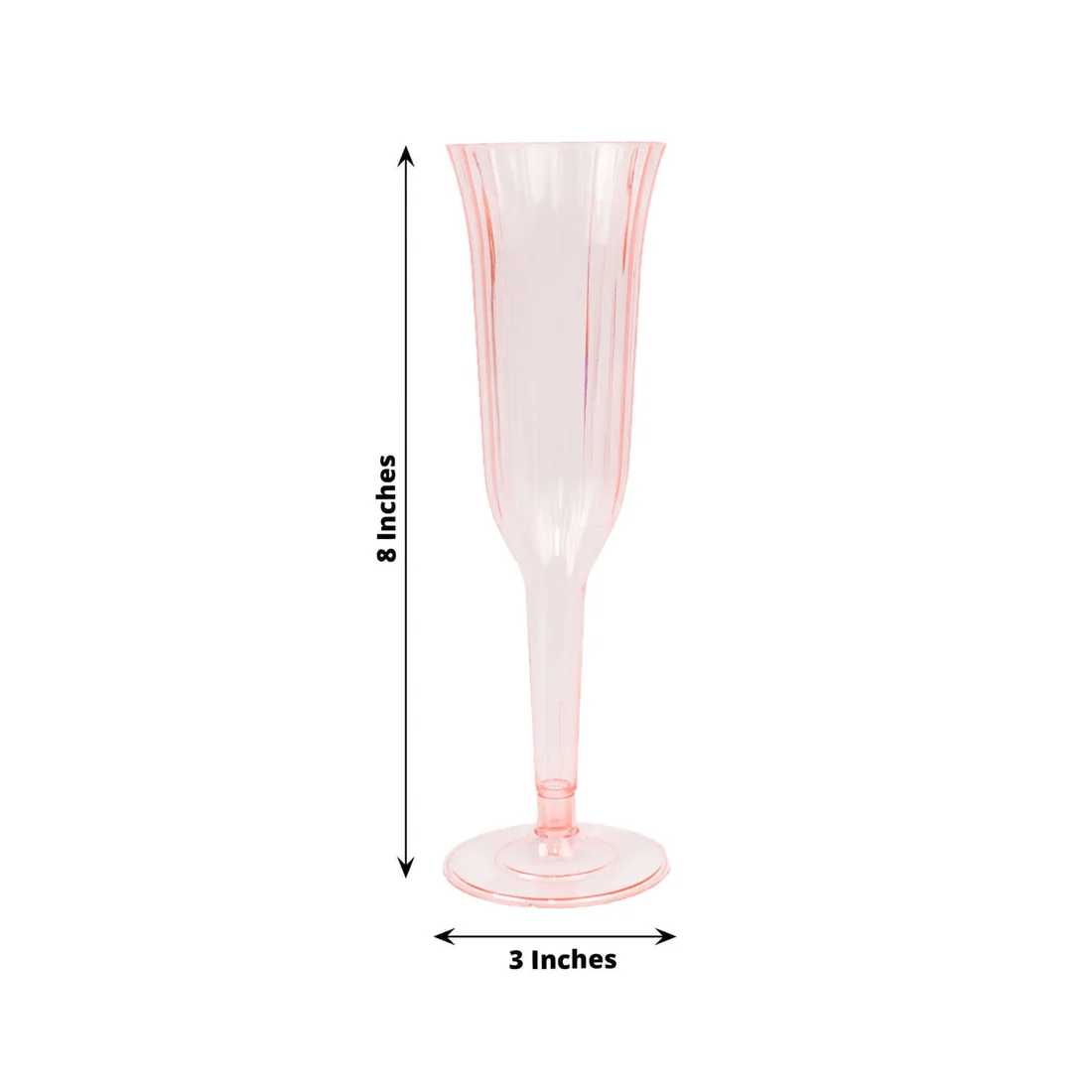 24 pack 6 oz Disposable Plastic Champagne Flute Glasses