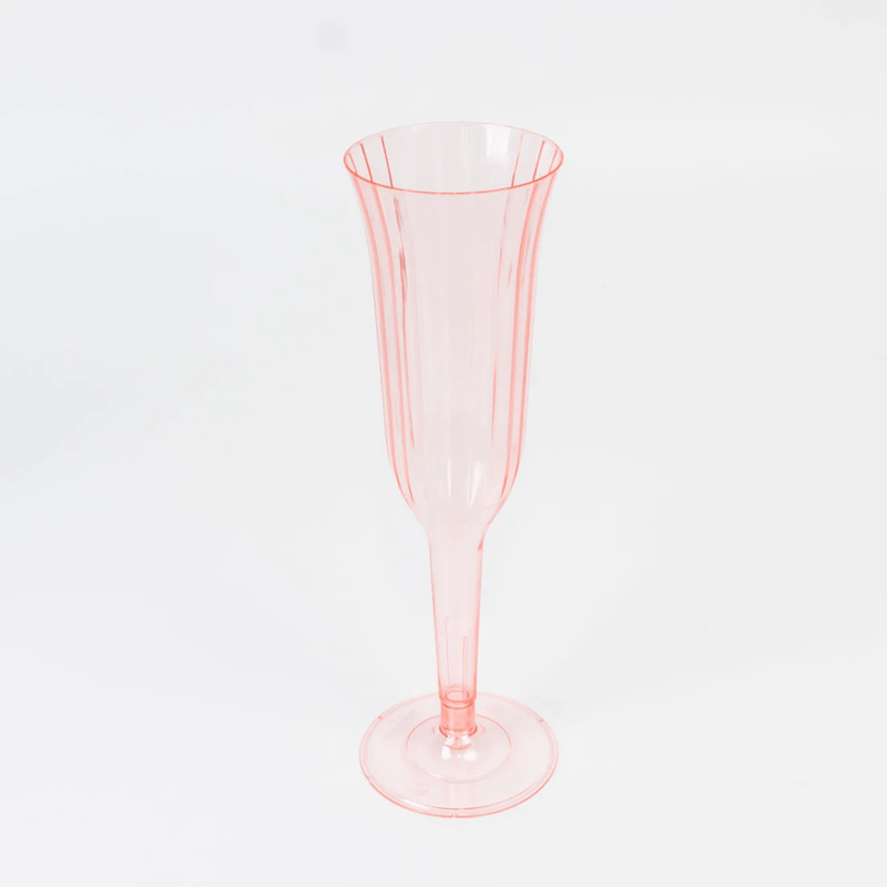 24 pack 6 oz Disposable Plastic Champagne Flute Glasses