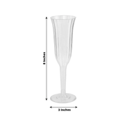 24 pack 6 oz Disposable Plastic Champagne Flute Glasses