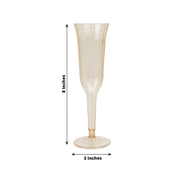 24 pack 6 oz Disposable Plastic Champagne Flute Glasses