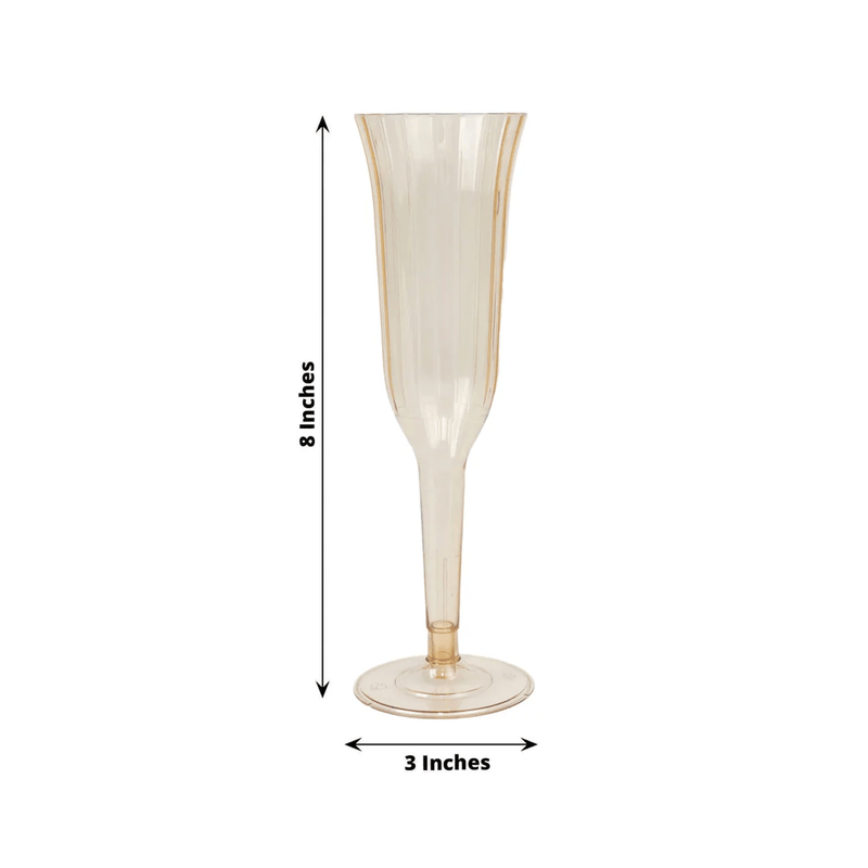 24 pack 6 oz Disposable Plastic Champagne Flute Glasses
