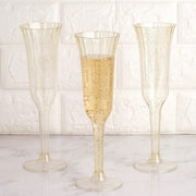 24 pack 6 oz Disposable Plastic Champagne Flute Glasses