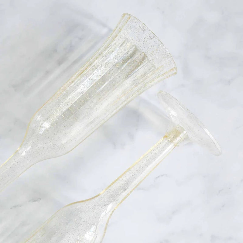 24 pack 6 oz Disposable Plastic Champagne Flute Glasses