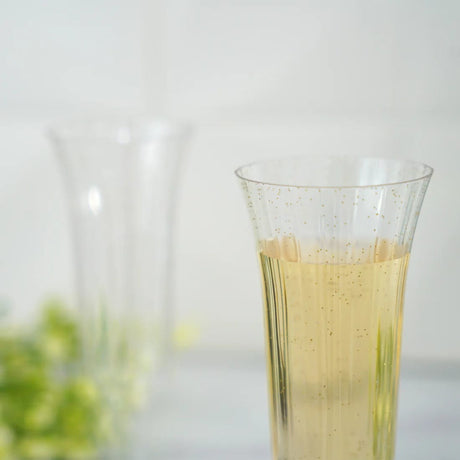 24 pack 6 oz Disposable Plastic Champagne Flute Glasses