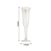 24 pack 6 oz Disposable Plastic Champagne Flute Glasses