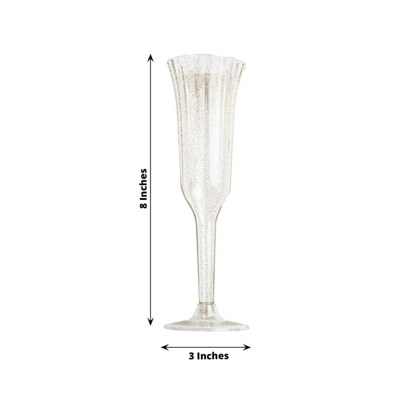 24 pack 6 oz Disposable Plastic Champagne Flute Glasses
