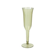 24 pack  6 oz Disposable Plastic Champagne Flute Glasses - Dusty Sage Green PLST_CC22_087_PK24
