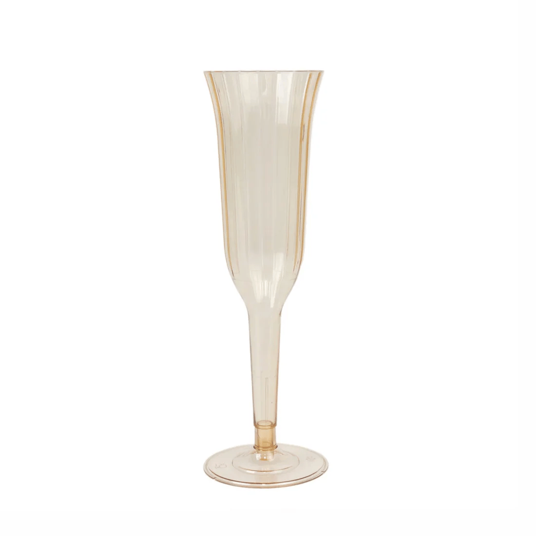 24 pack 6 oz Disposable Plastic Champagne Flute Glasses PLST_CC22_AMB_PK24
