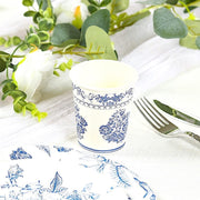 24 Paper Cups Damask Floral Pattern