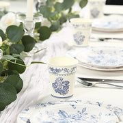 24 Paper Cups Damask Floral Pattern