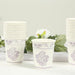 24 Paper Cups Damask Floral Pattern