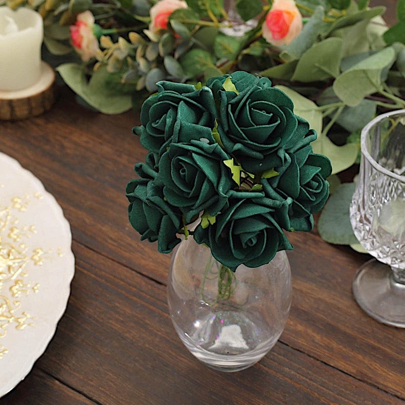 24 pcs 2" Mini Foam Rose Flowers Stems