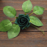 24 pcs 2" Mini Foam Rose Flowers Stems