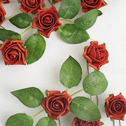 24 pcs 2" Mini Foam Rose Flowers Stems