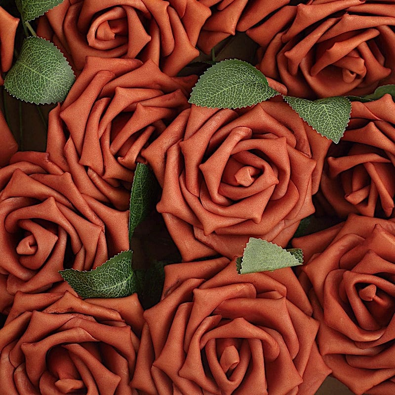 24 pcs 5" Foam Rose Flowers Stems