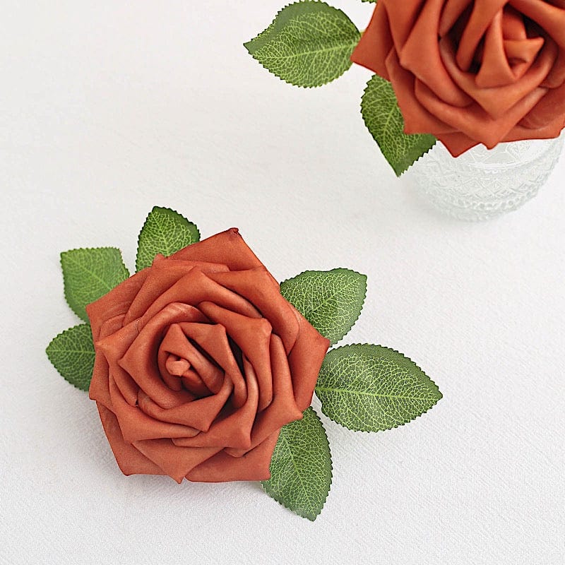 24 pcs 5" Foam Rose Flowers Stems