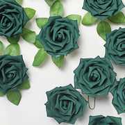 24 pcs 5" Foam Rose Flowers Stems ARTI_FOAMRS05_5_HUNT