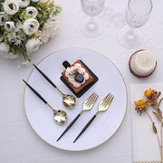 24 pcs 6" Gold Premium Fork and Spoon Plastic Cutlery - Disposable Tableware