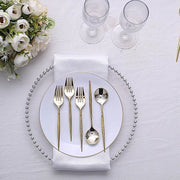 24 pcs 6" Gold Premium Fork and Spoon Plastic Cutlery - Disposable Tableware