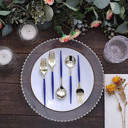 24 pcs 6" Gold Premium Fork and Spoon Plastic Cutlery - Disposable Tableware