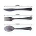24 pcs Clear Elegant Forks Spoons and Knives Set - Disposable Tableware