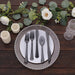 24 pcs Clear Elegant Forks Spoons and Knives Set - Disposable Tableware
