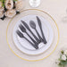 24 pcs Clear Elegant Forks Spoons and Knives Set - Disposable Tableware