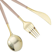 24 pcs Plastic Cutlery Spoon Fork Knife Set - Disposable Tableware