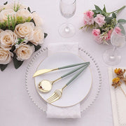 24 pcs Plastic Cutlery Spoon Fork Knife Set - Disposable Tableware