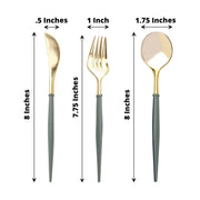 24 pcs Plastic Cutlery Spoon Fork Knife Set - Disposable Tableware