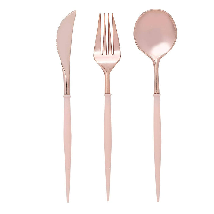 24 pcs Plastic Cutlery Spoon Fork Knife Set - Disposable Tableware DSP_YY0010_8_RG_046