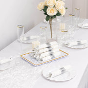 24 Plastic Silverware with Pre Rolled Paper Napkins