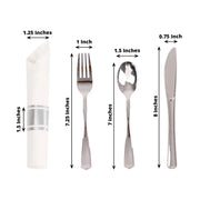 24 Plastic Silverware with Pre Rolled Paper Napkins
