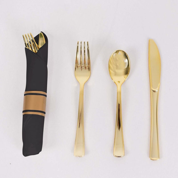 24 Plastic Silverware with Pre Rolled Paper Napkins DSP_YY001_KIT_BKGD