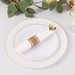 24 Plastic Silverware with Pre Rolled White Paper Napkins - Rose Gold