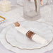 24 Plastic Silverware with Pre Rolled White Paper Napkins - Rose Gold