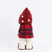 24" Plush Teddy Bear Gnome Christmas Figurine with Red Plaid Outfit - White DECO_XMAS_BEAR04_24_WHT