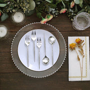 24 Premium 6" Plastic Cutlery Spoons and Forks Set - Disposable Tableware