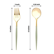 24 Premium 6" Plastic Cutlery Spoons and Forks Set - Disposable Tableware