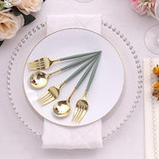 24 Premium 6" Plastic Cutlery Spoons and Forks Set - Disposable Tableware