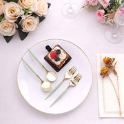 24 Premium 6" Plastic Cutlery Spoons and Forks Set - Disposable Tableware