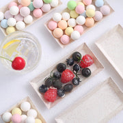 24 Rectangle 5" Biodegradable Wheat Straw Fiber Mini Serving Trays - Natural DSP_DST_BPL001_3_NAT