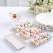 24 Rectangle 5" Biodegradable Wheat Straw Fiber Mini Serving Trays - Natural DSP_DST_BPL001_3_NAT