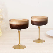 24 Ribbed 10 oz Premium Plastic Disposable Champagne Glasses with Detachable Stem