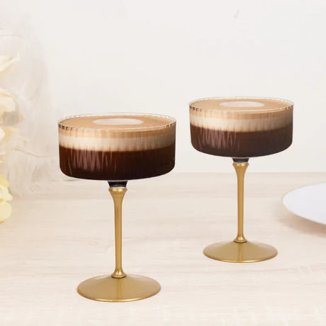 24 Ribbed 10 oz Premium Plastic Disposable Champagne Glasses with Detachable Stem