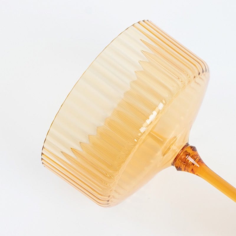 24 Ribbed 10 oz Premium Plastic Disposable Champagne Glasses with Detachable Stem