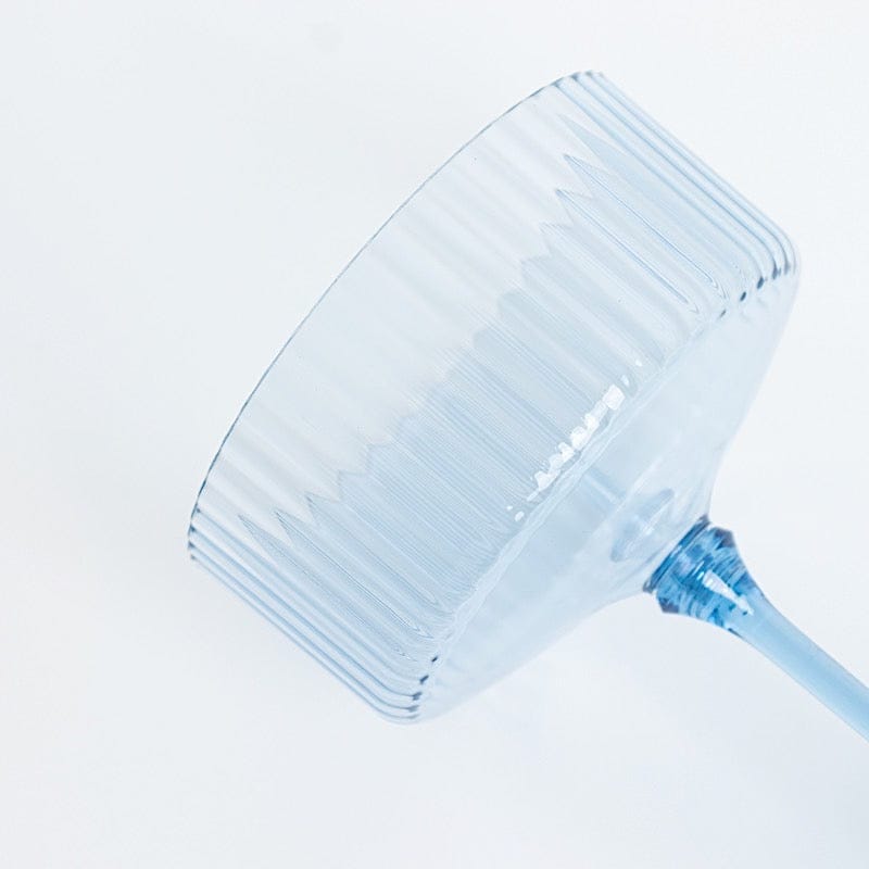 24 Ribbed 10 oz Premium Plastic Disposable Champagne Glasses with Detachable Stem