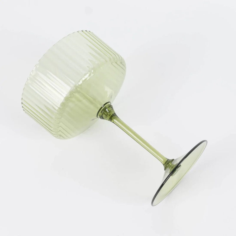24 Ribbed 10 oz Premium Plastic Disposable Champagne Glasses with Detachable Stem