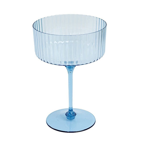 24 Ribbed 10 oz Premium Plastic Disposable Champagne Glasses with Detachable Stem DSP_CUCK002_10_086